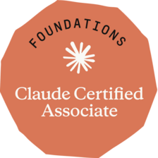 Claude Certified Associate - Foundations badge